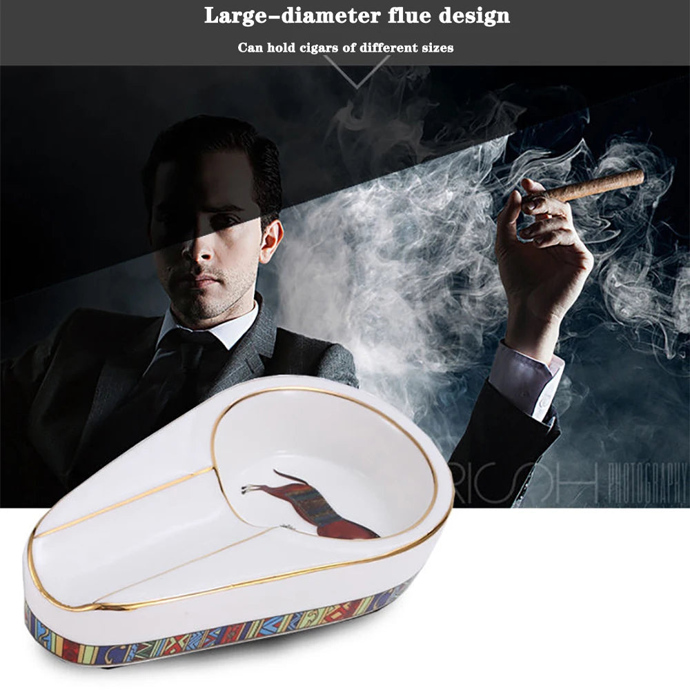 Cigar Gadgets Home Cigar Ashtray Portable Ceramic Cigars Ash Tray Tobacco Cigarette Ashtrays Holder