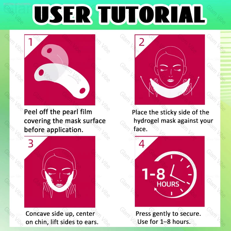 V-Shaped Cooling Slimming Face Mask: Removes masseter muscles, tightens double chin, burns facial fat, deeply hydrates, shaping bandage anti-aging beauty product, new product launch