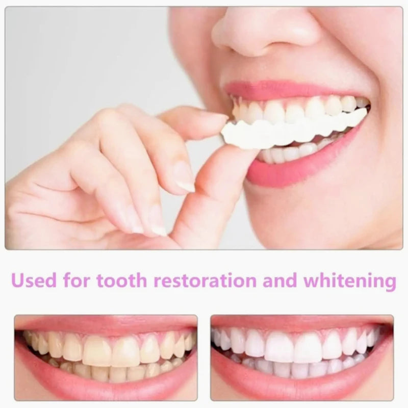 Tooth Veneers Unisex Teeth Veneer Upper Lower Veneers Temporary Smile Improver Instant Confidence Smile Tools Beauty Tool