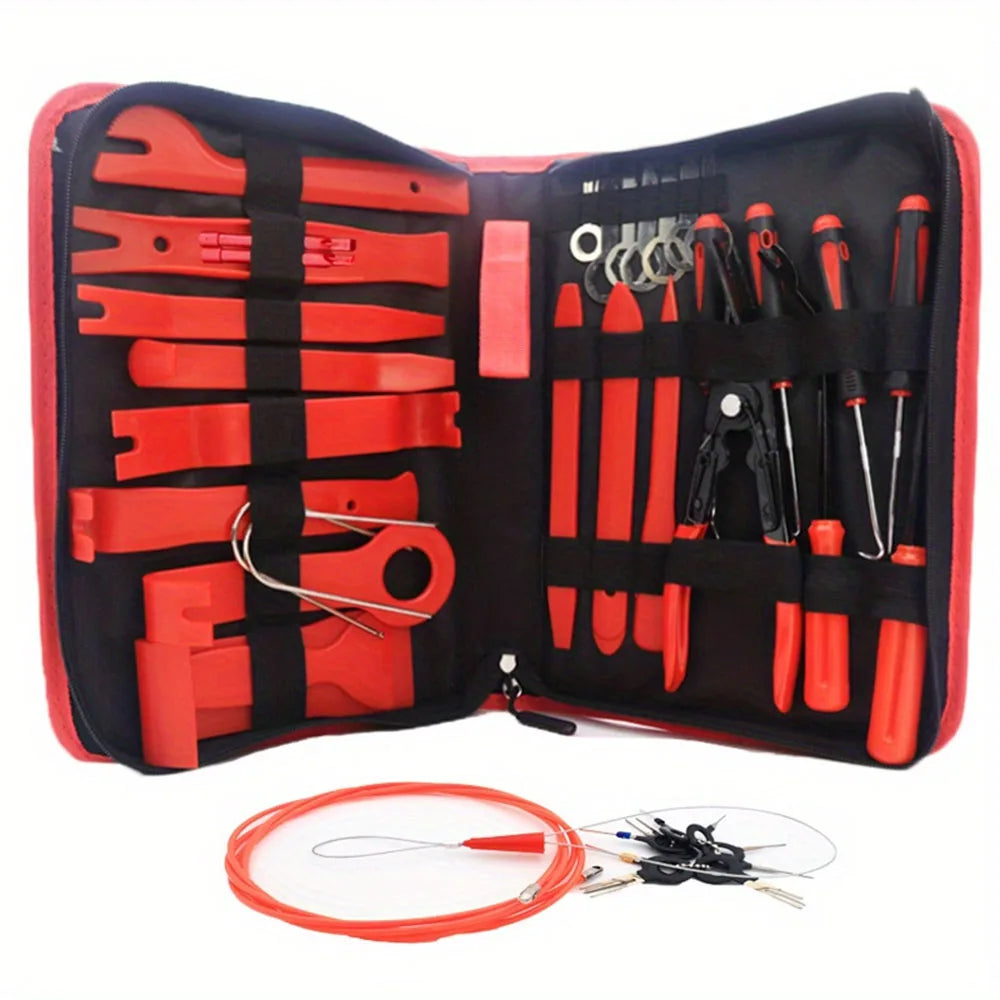 43/2Pcs Car Trim Removal Tool Kit Auto Interior Pry Tool Set Clip Pliers Fastener Remover Plastic Rivet Removal Tools for Door Panel Dashboard