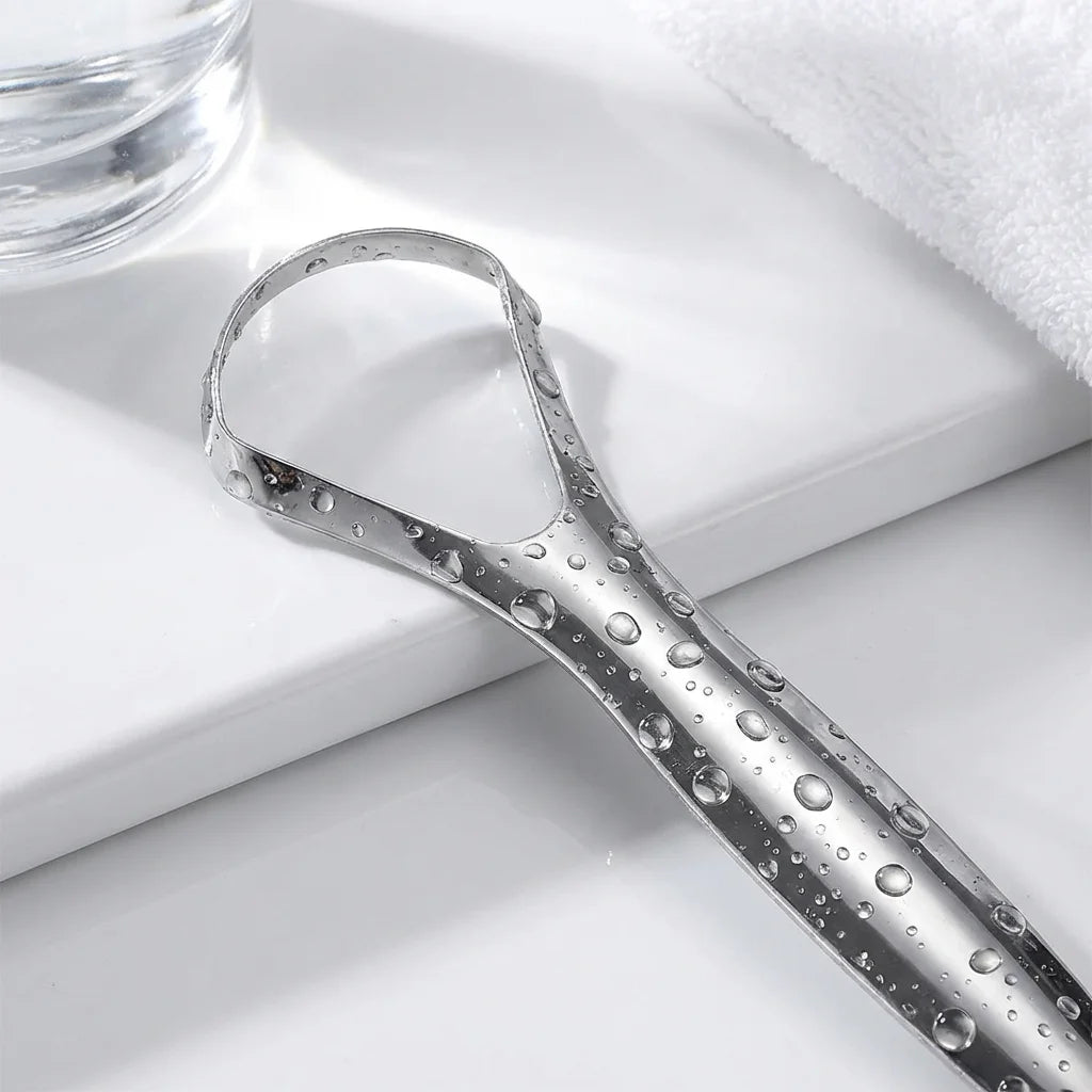 Travel Portable Tongue Scraper, Oral Hygiene Kit, Companion to Toothbrush, Compact & Hygienic Case Included
