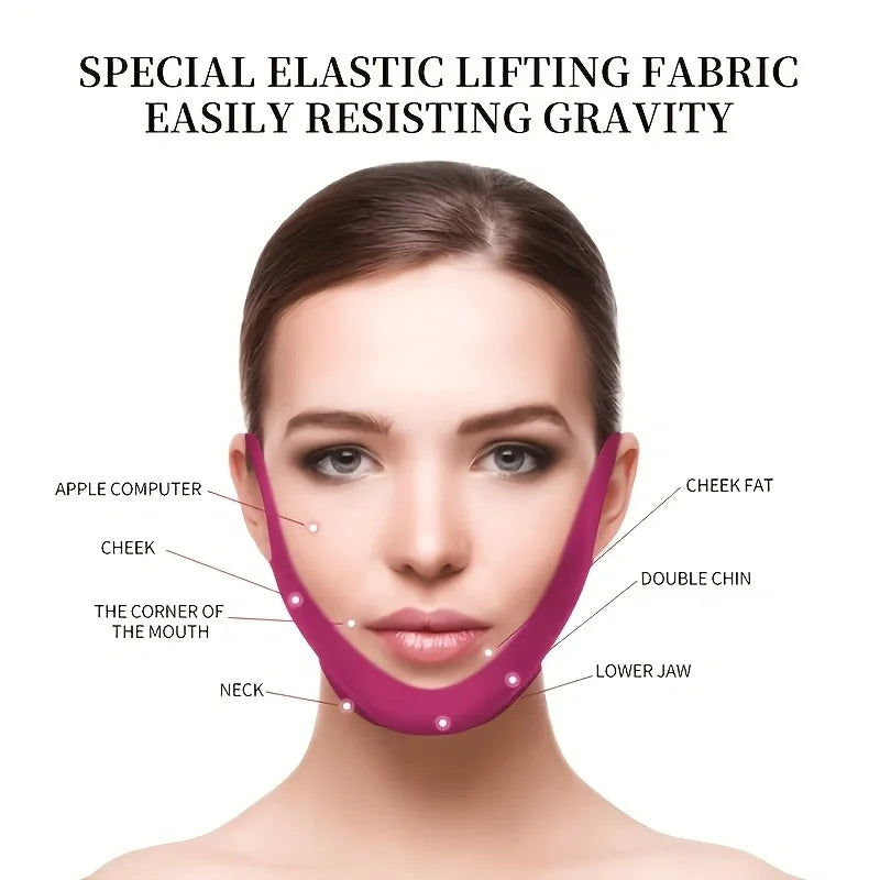 V-Shaped Cooling Slimming Face Mask: Removes masseter muscles, tightens double chin, burns facial fat, deeply hydrates, shaping bandage anti-aging beauty product, new product launch