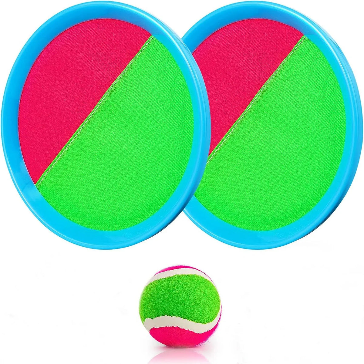 Sticky Ball Toys - Outdoor Play, Beach Toys, Throw And Ball Sets With 2 Paddles And 1Ball, Beach Play Set Playground Set For