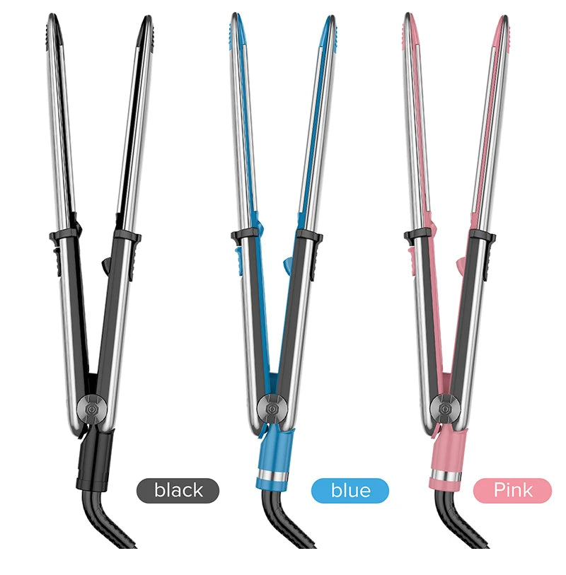 QXXZ Customized Hair Straightener Flat Iron LED Temperature Light Display Titanium Plate Rapid Heating Styling Tools