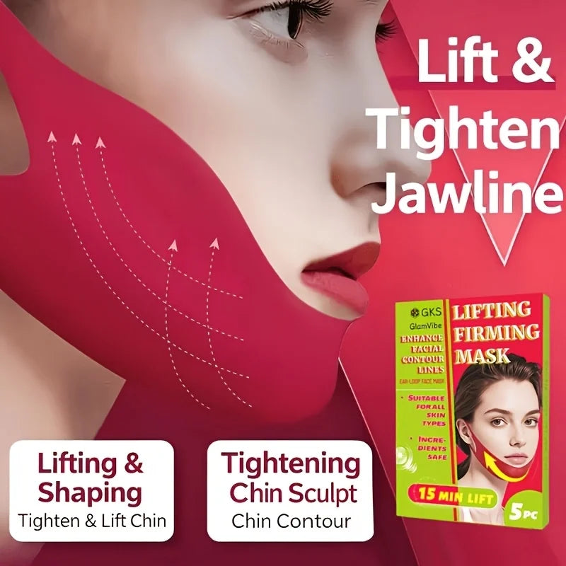 V-Shaped Cooling Slimming Face Mask: Removes masseter muscles, tightens double chin, burns facial fat, deeply hydrates, shaping bandage anti-aging beauty product, new product launch