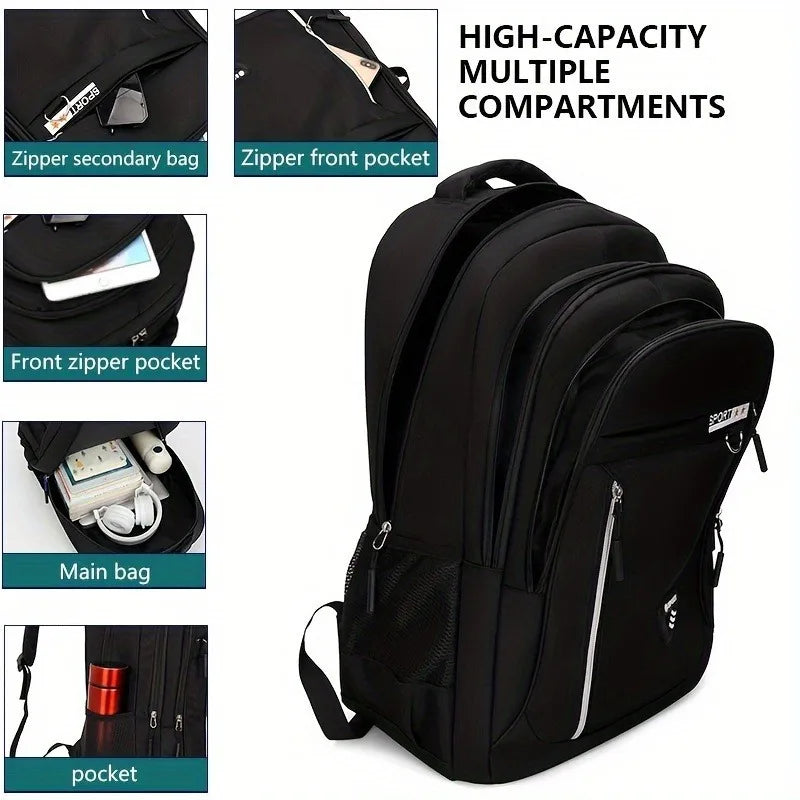 Men Large Capacity Laptop Backpack 15.6 Inch Oxford School Backpack Multi Pocket Sport Travel Backpack For Teenagers Student Dai