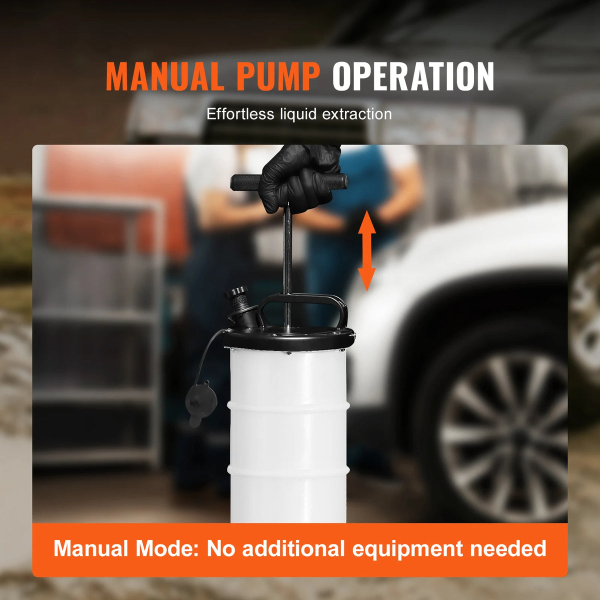 SucceBuy 6.5L Fluid Extractor Manual Hand-Operated Car Brake Oil Changer with Hose Vacuum Fluid Oil Pump for Car Accessories