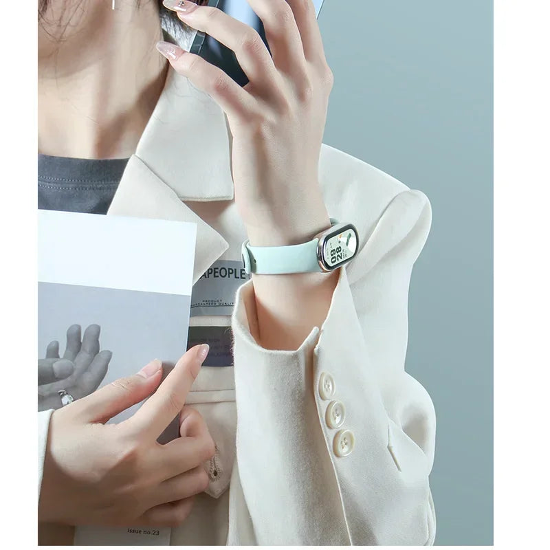 Sport Silicone Strap for Xiaomi Mi Band 9 NFC Replacement Bracelet Belt for Xiaomi Mi Band 8/9 Wriststrap Smartwatch Accessories