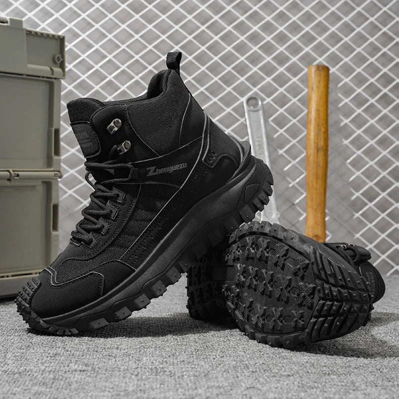 Autumn New High-Top Plus Size Casual Sports Shoes, Outdoor Hiking Boots, Comfortable Thick Sole Lightweight Casual Walking Shoes, Suitable for All-Season Daily Outdoor Activities, Walking And Travel, Mountaineering, Camping G