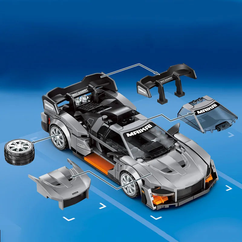 Sports Car Supercar Assembly Building Blocks MOC Racing Vehicle Model Construction Set Toys Christmas Gift
