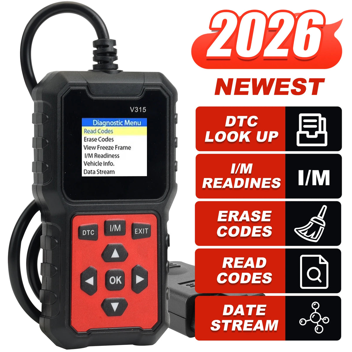 V315 OBD Diagnostic Scanner Auto Car Code Reader And Scanner Vehicles' Health Inspection Tool