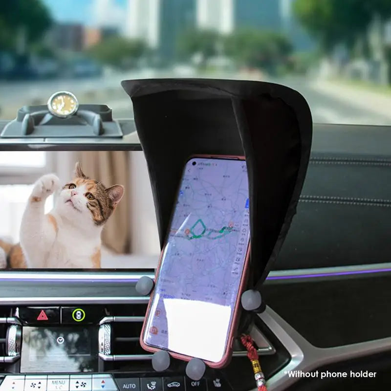 Car Phone Umbrella Motorcycle Bike Car Dashboard Cell Phone Sun Shield Anti-scald Car Accessories For Bike Motorcycle