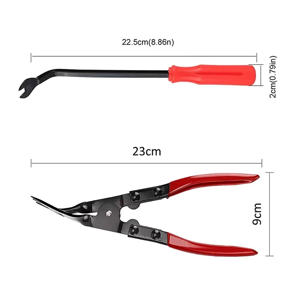 43/2Pcs Car Trim Removal Tool Kit Auto Interior Pry Tool Set Clip Pliers Fastener Remover Plastic Rivet Removal Tools for Door Panel Dashboard