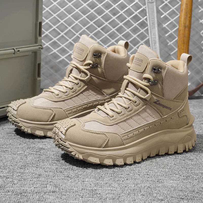Autumn New High-Top Plus Size Casual Sports Shoes, Outdoor Hiking Boots, Comfortable Thick Sole Lightweight Casual Walking Shoes, Suitable for All-Season Daily Outdoor Activities, Walking And Travel, Mountaineering, Camping G