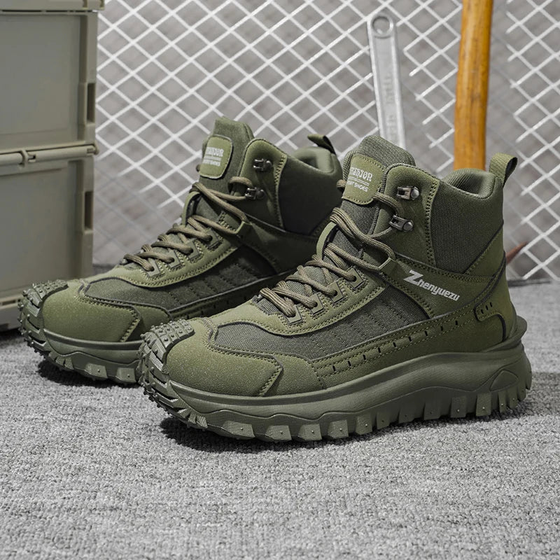 Autumn New High-Top Plus Size Casual Sports Shoes, Outdoor Hiking Boots, Comfortable Thick Sole Lightweight Casual Walking Shoes, Suitable for All-Season Daily Outdoor Activities, Walking And Travel, Mountaineering, Camping G
