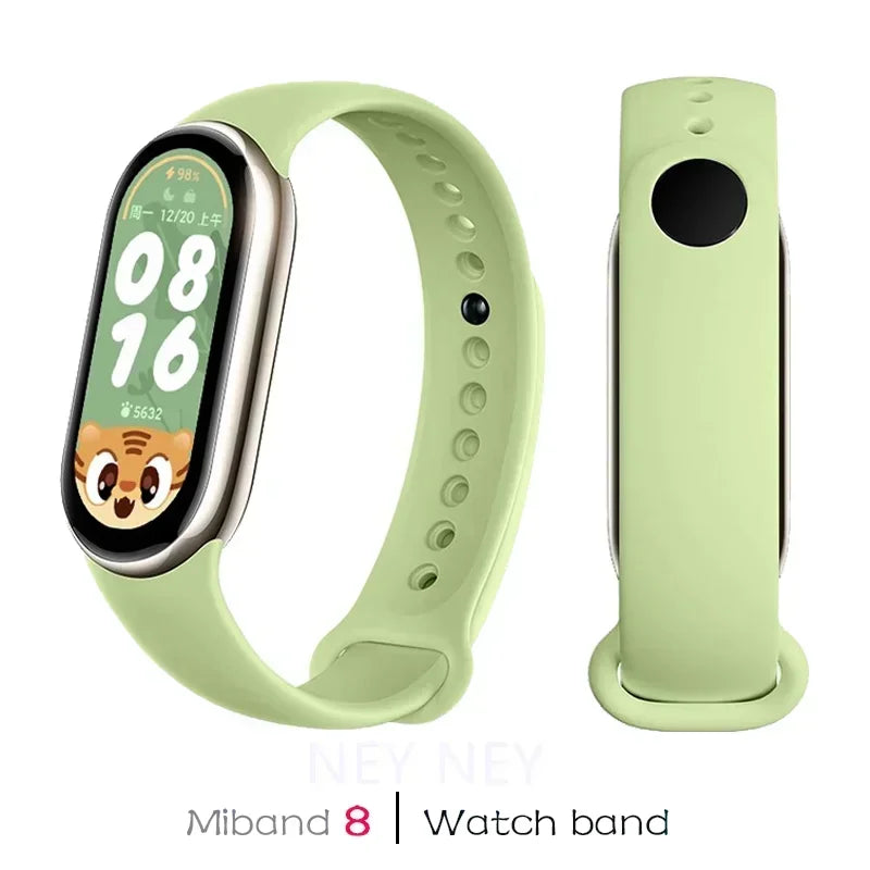 Sport Silicone Strap for Xiaomi Mi Band 9 NFC Replacement Bracelet Belt for Xiaomi Mi Band 8/9 Wriststrap Smartwatch Accessories