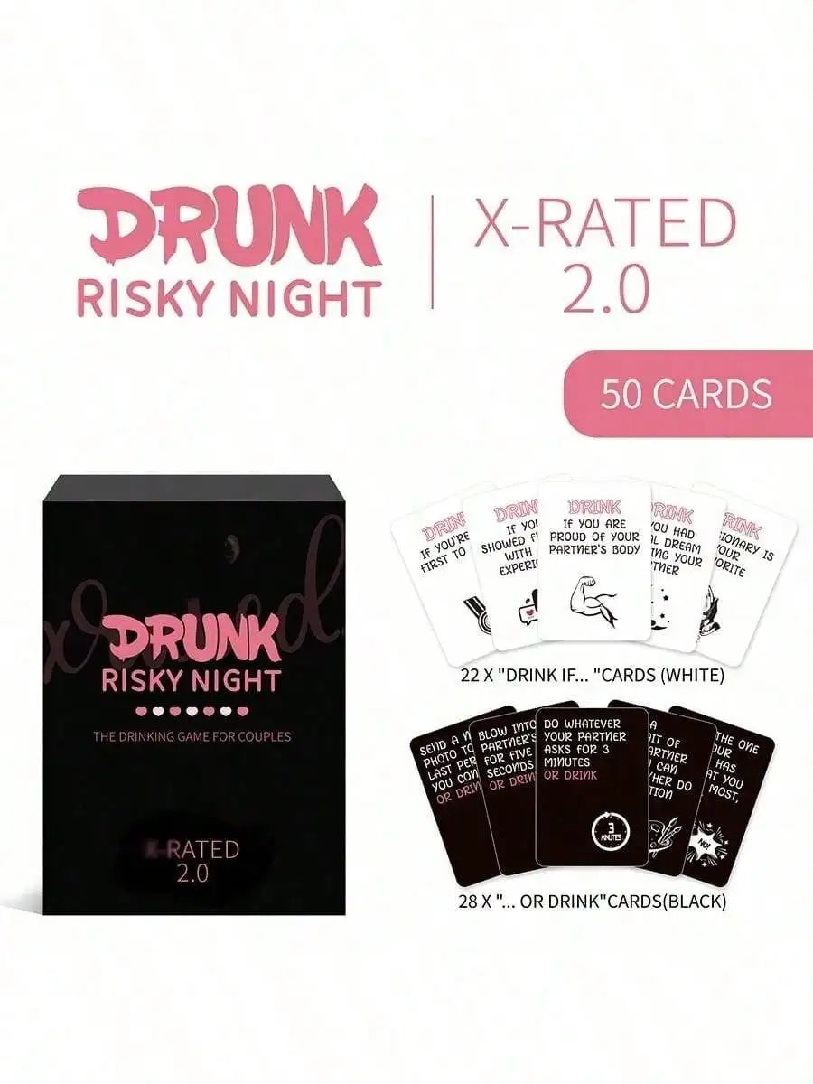 Drunk Risky Night Card Game, Hilarious Interactive Party Game for Couples, Friends & Family, Perfect Entertainment & Christmas Game Gift,Game Gift!Cards Games,Party Games,Friends Games,Board Games