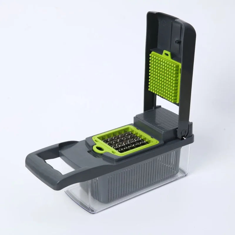 1-Piece Multi-Use Vegetable Chopper - Blades for Slicing/Dicing/Mincing, BPA-Free, Easy to Clean for Home Kitchen