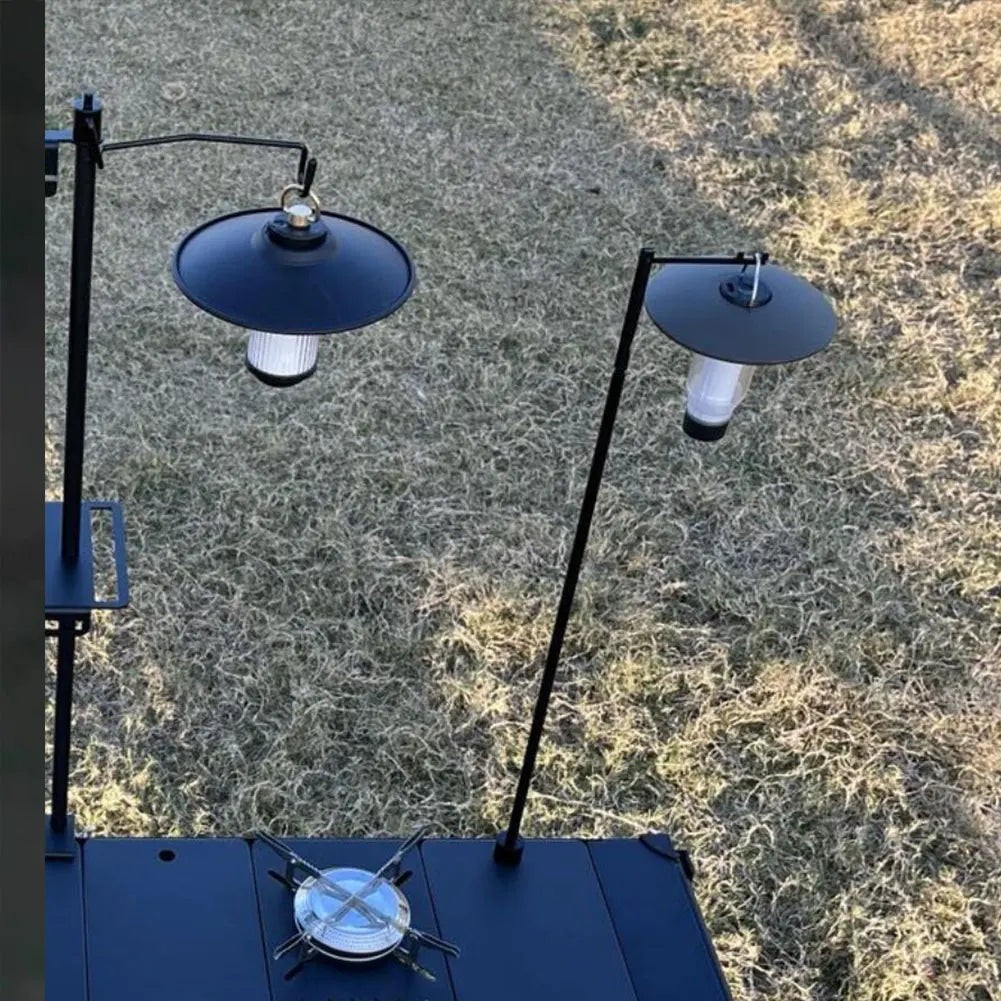 Folding Camping Lamp Pole 1/4 Tripod Screw Lamp Post Hanging Light Holder Stick Fishing Picnic BBQ Outdoor Camping Accessories