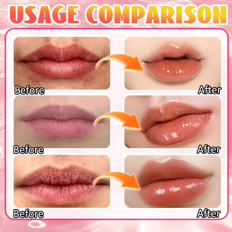 Extreme Lip Plumper Serum Volumizing Enhancer 3D Fuller Lips Shaping Liquid Deep Moisturizing Hydrating Lip Oil Soothing Repairing Dry Cracked Lips Treatment Reduce Fine Lines Plump Gloss Beauty Cosmetics