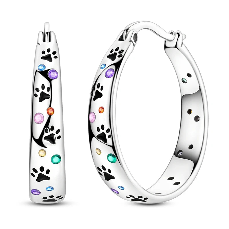 MULA 925 Sterling Silver Earring Stud For Women Fine Jewelry Gift Butterfly Four-leaf Clover Flowers Firefly Zircon Hoop Earring