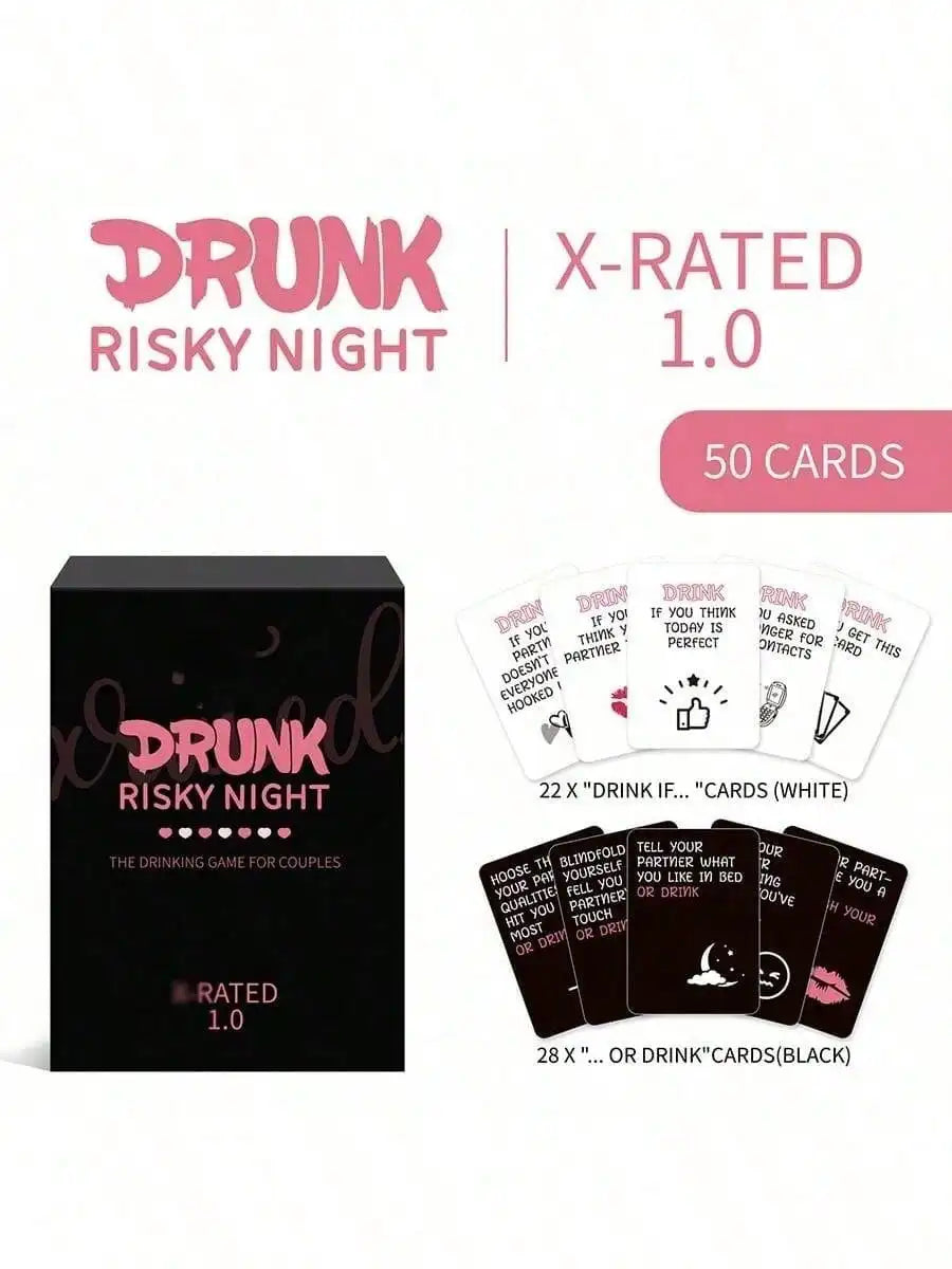 Drunk Risky Night Card Game, Hilarious Interactive Party Game for Couples, Friends & Family, Perfect Entertainment & Christmas Game Gift,Game Gift!Cards Games,Party Games,Friends Games,Board Games