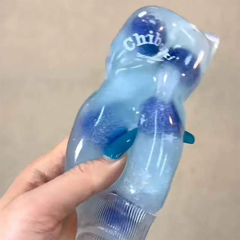 1pc Cute Fruit Maltose Filled Squishy Toy TPR Soft Deformable Squeeze Toy Slow Rebound Stress Relief Fidget Toy Relaxation Toys.