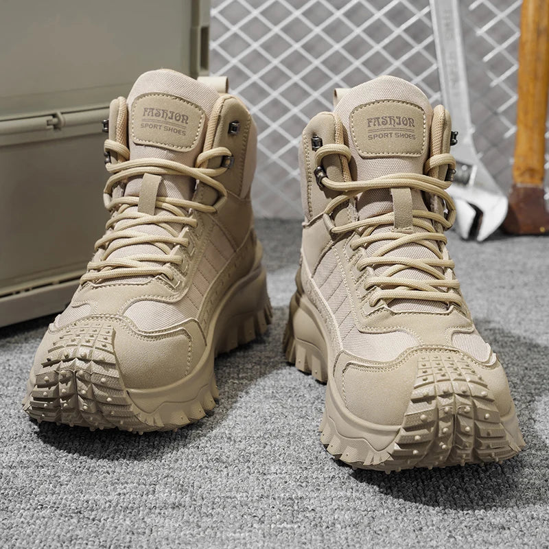 Autumn New High-Top Plus Size Casual Sports Shoes, Outdoor Hiking Boots, Comfortable Thick Sole Lightweight Casual Walking Shoes, Suitable for All-Season Daily Outdoor Activities, Walking And Travel, Mountaineering, Camping G