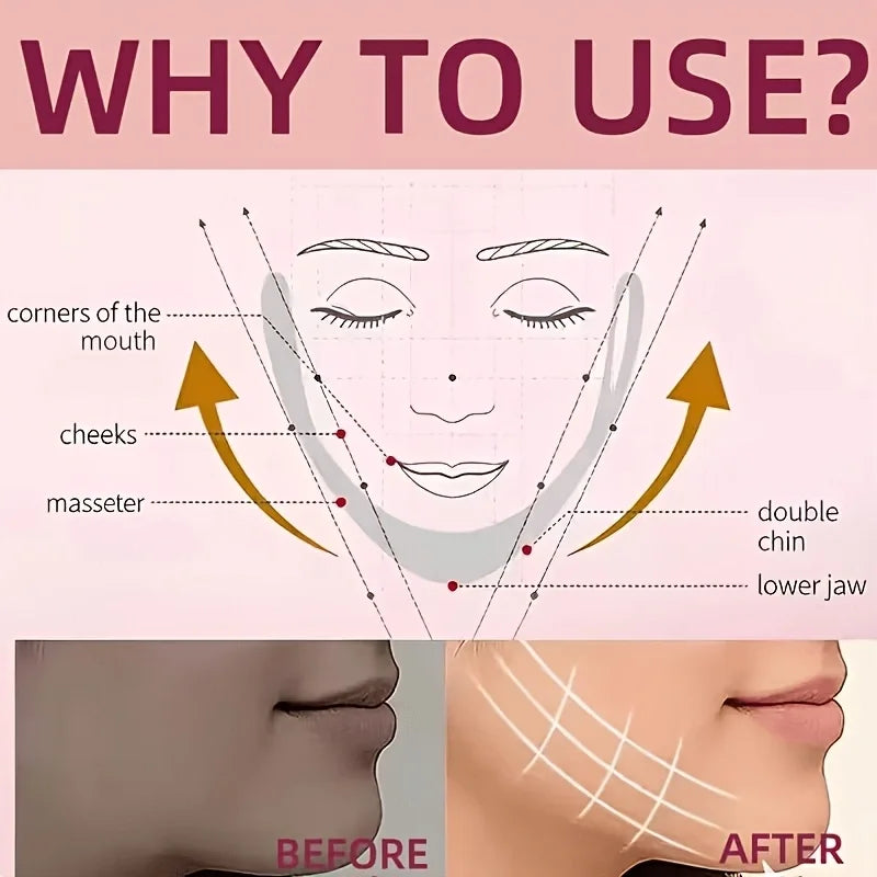 V-Shaped Cooling Slimming Face Mask: Removes masseter muscles, tightens double chin, burns facial fat, deeply hydrates, shaping bandage anti-aging beauty product, new product launch