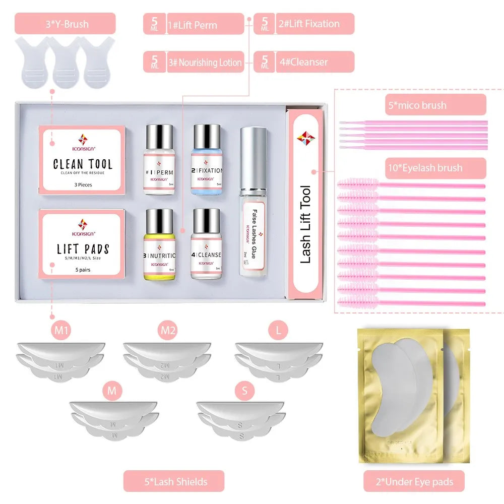 ICONSIGN Lashes Lifting Lash Lift Kit Eyelash Lamination Kit Eyelash Enhancer Perm Lash Eye Makeup Eyelash Beauty Tools