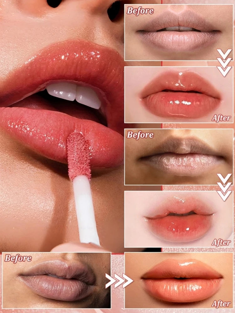 Extreme Lip Plumper Serum Volumizing Enhancer 3D Fuller Lips Shaping Liquid Deep Moisturizing Hydrating Lip Oil Soothing Repairing Dry Cracked Lips Treatment Reduce Fine Lines Plump Gloss Beauty Cosmetics