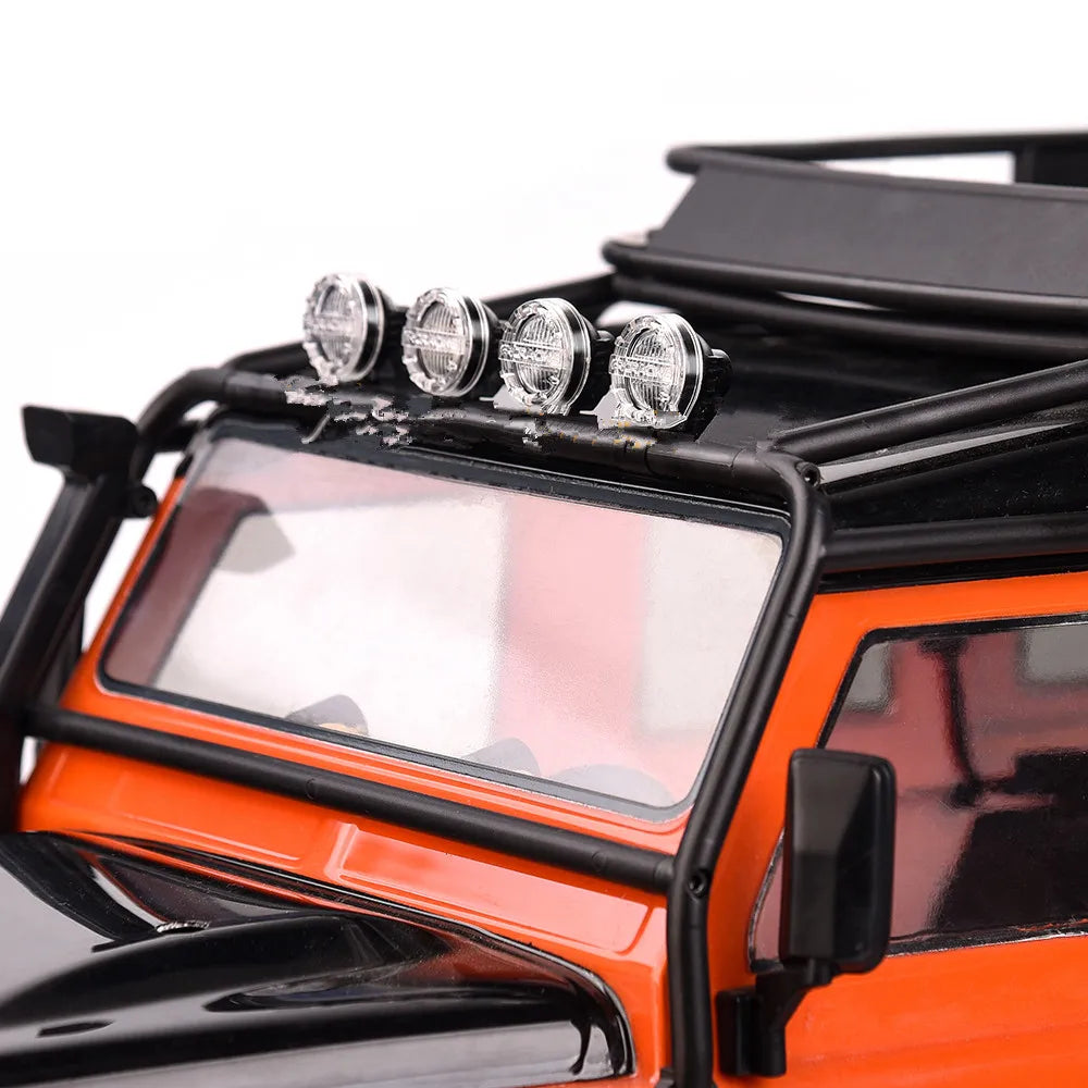 2Pcs LED Spotlight Headlights Dome Light 16mm For Axial TRX4 SCX10 1/10 1/8 RC Crawler Car Accessories 3V-7.4V White Lamp