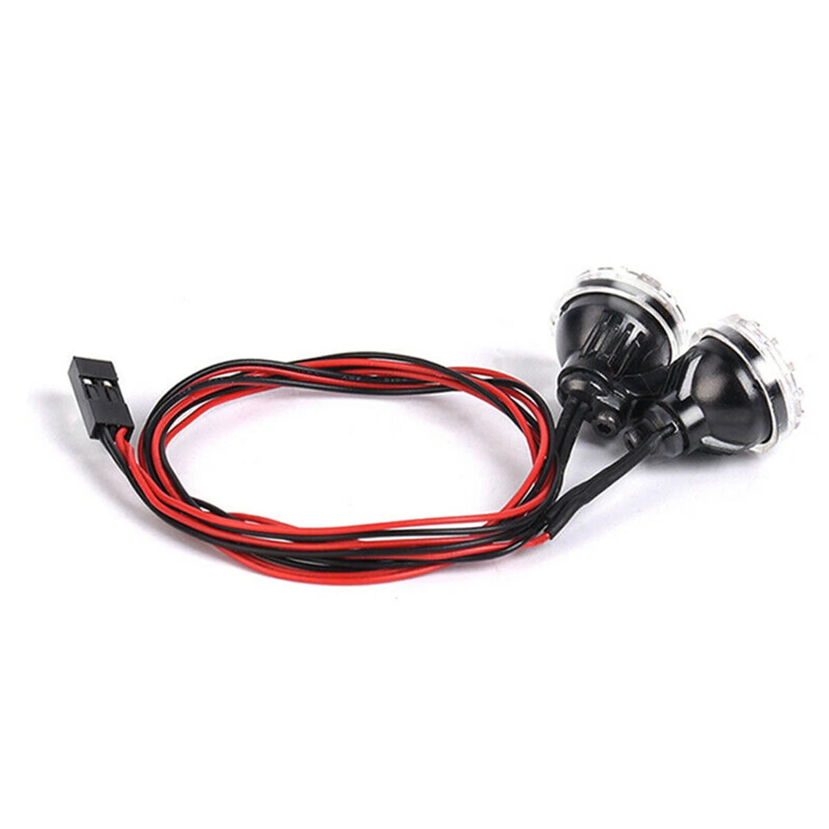2Pcs LED Spotlight Headlights Dome Light 16mm For Axial TRX4 SCX10 1/10 1/8 RC Crawler Car Accessories 3V-7.4V White Lamp