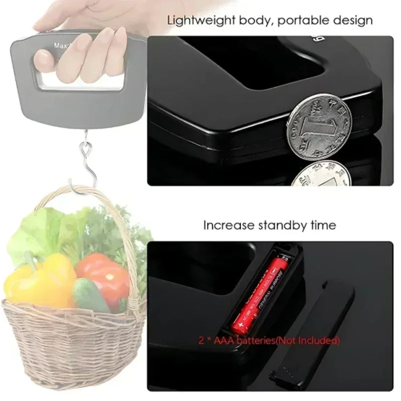 Digital Hanging Luggage Scale Portable Electronic Travel Suitcase Weighing Scale With Backlight For Travel Weight Check