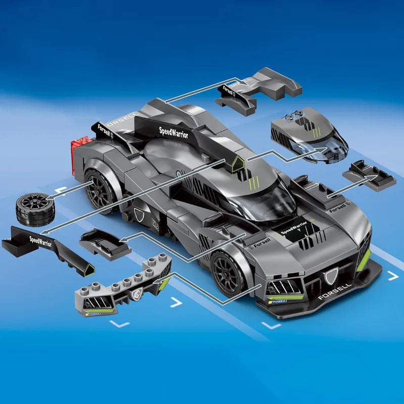 Sports Car Supercar Assembly Building Blocks MOC Racing Vehicle Model Construction Set Toys Christmas Gift