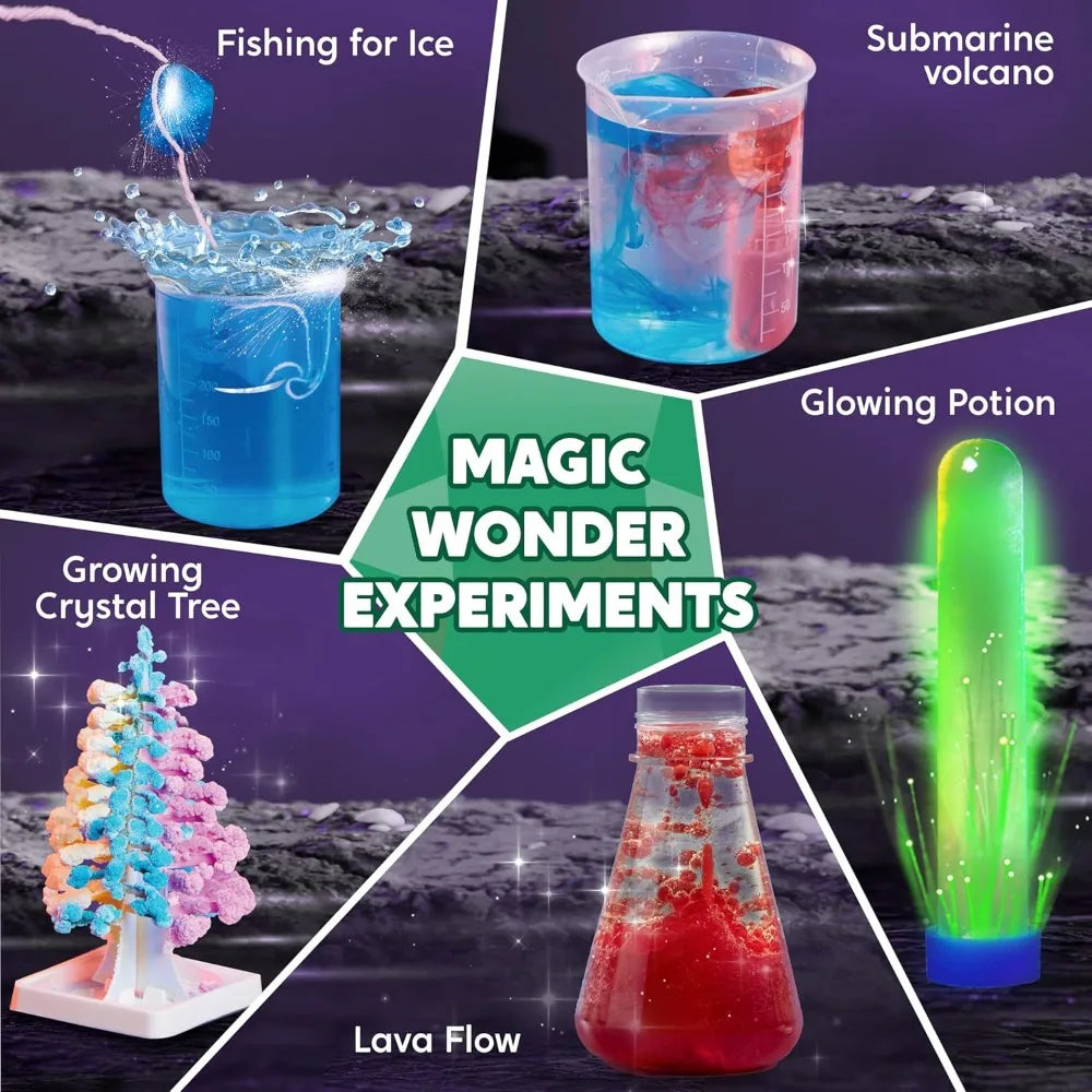 JOYFY 50+ Wonder Science Kits Kids Experiments Educational Stem Toys with Growing Crystal Tree for Birthday Christmas Gifts
