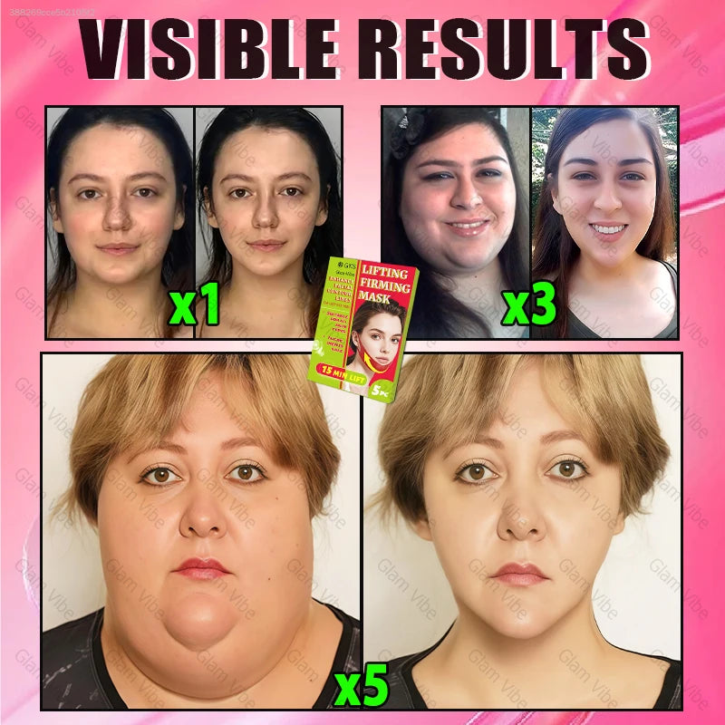 V-Shaped Cooling Slimming Face Mask: Removes masseter muscles, tightens double chin, burns facial fat, deeply hydrates, shaping bandage anti-aging beauty product, new product launch