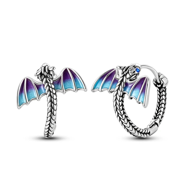 MULA 925 Sterling Silver Earring Stud For Women Fine Jewelry Gift Butterfly Four-leaf Clover Flowers Firefly Zircon Hoop Earring