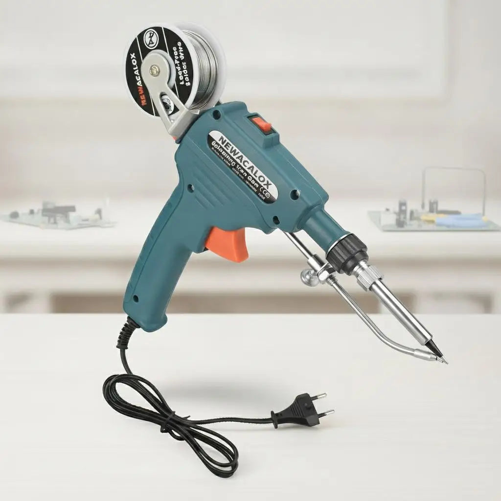Automatic Soldering Gun 60W Handheld Soldering Iron with Internal Heating Welding Tool Kit Dual Voltage 110V 240V Smart Wire Feed Solder Station Iron Stand for Electronic Circuit Board PCB Repair Great for DIY Electronics Rep