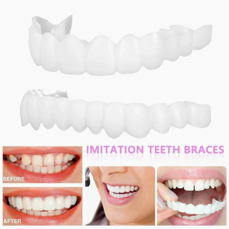 Tooth Veneers Unisex Teeth Veneer Upper Lower Veneers Temporary Smile Improver Instant Confidence Smile Tools Beauty Tool