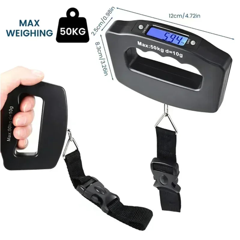 Digital Hanging Luggage Scale Portable Electronic Travel Suitcase Weighing Scale With Backlight For Travel Weight Check
