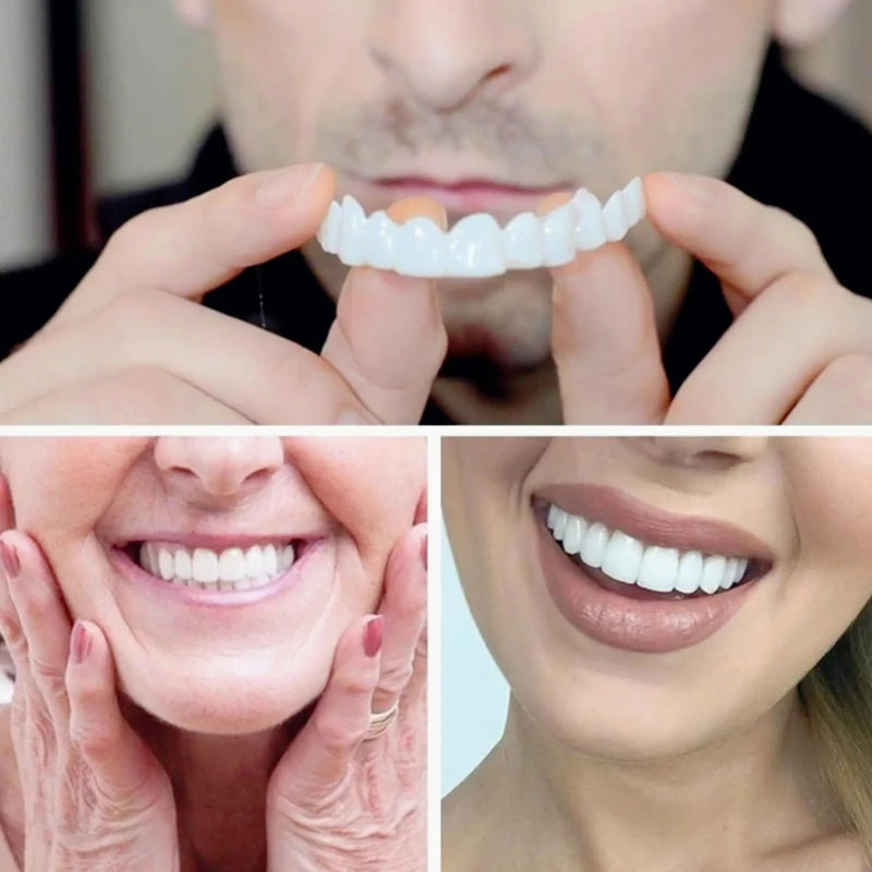 Tooth Veneers Unisex Teeth Veneer Upper Lower Veneers Temporary Smile Improver Instant Confidence Smile Tools Beauty Tool