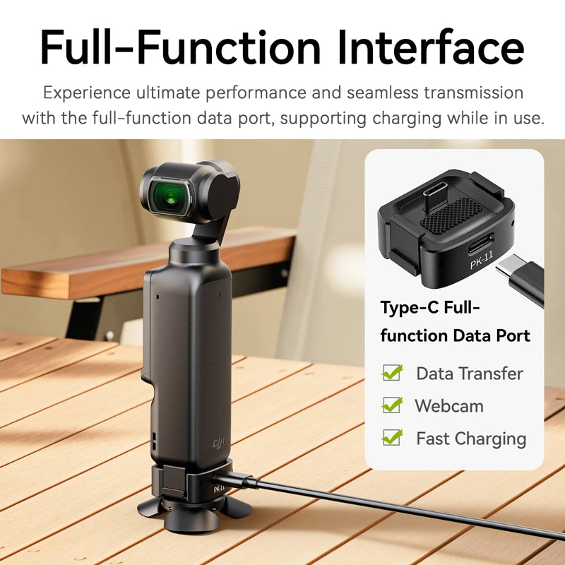Ulanzi PK-08 Pocket 3 Mini Tripod / PK-11 Arri Locating Base for DJI Osmo Pocket 3 for Livestreaming Vlog Travel Photograph