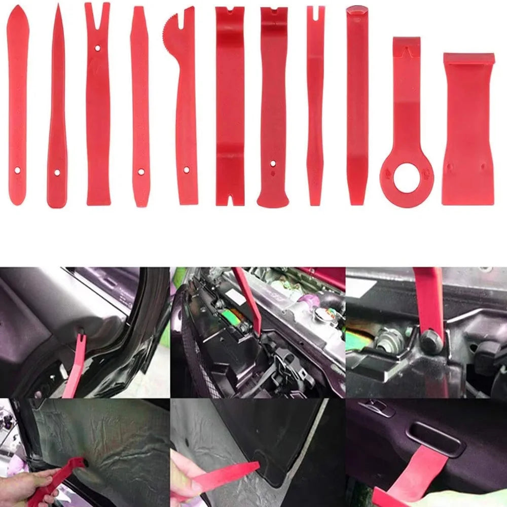 43/2Pcs Car Trim Removal Tool Kit Auto Interior Pry Tool Set Clip Pliers Fastener Remover Plastic Rivet Removal Tools for Door Panel Dashboard