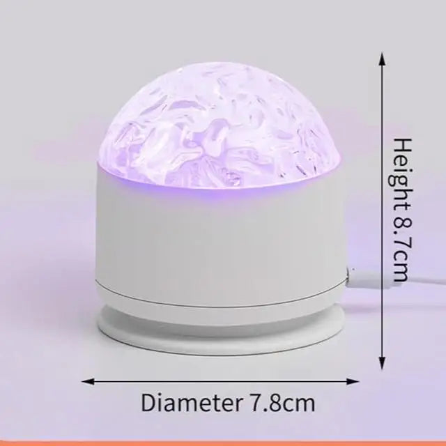 2 Modes Ocean Wave Projector Lamp 3D Water Ripple LED Night Light Romantic Atmosphere Projection Lamp for Bedroom Home Decor