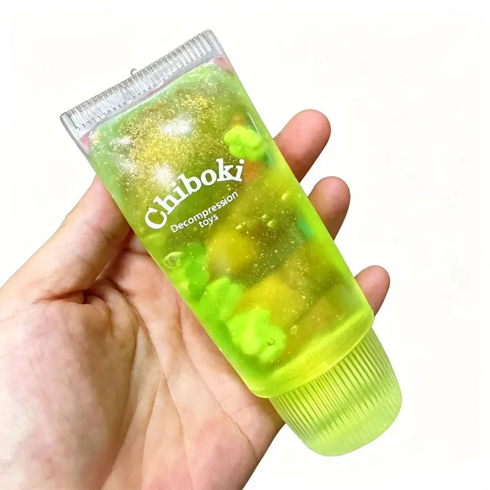 1pc Cute Fruit Maltose Filled Squishy Toy TPR Soft Deformable Squeeze Toy Slow Rebound Stress Relief Fidget Toy Relaxation Toys.