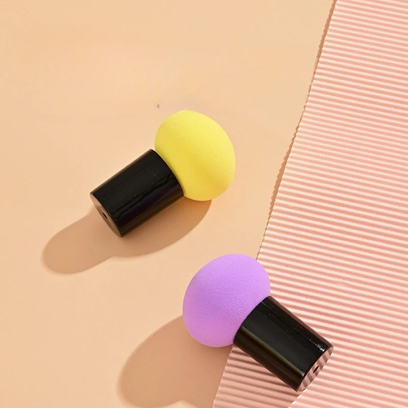 4PCS Makeup Sponge Set, Mushroom Head Beauty Puffs for Foundation & Powder, Dry & Wet Use